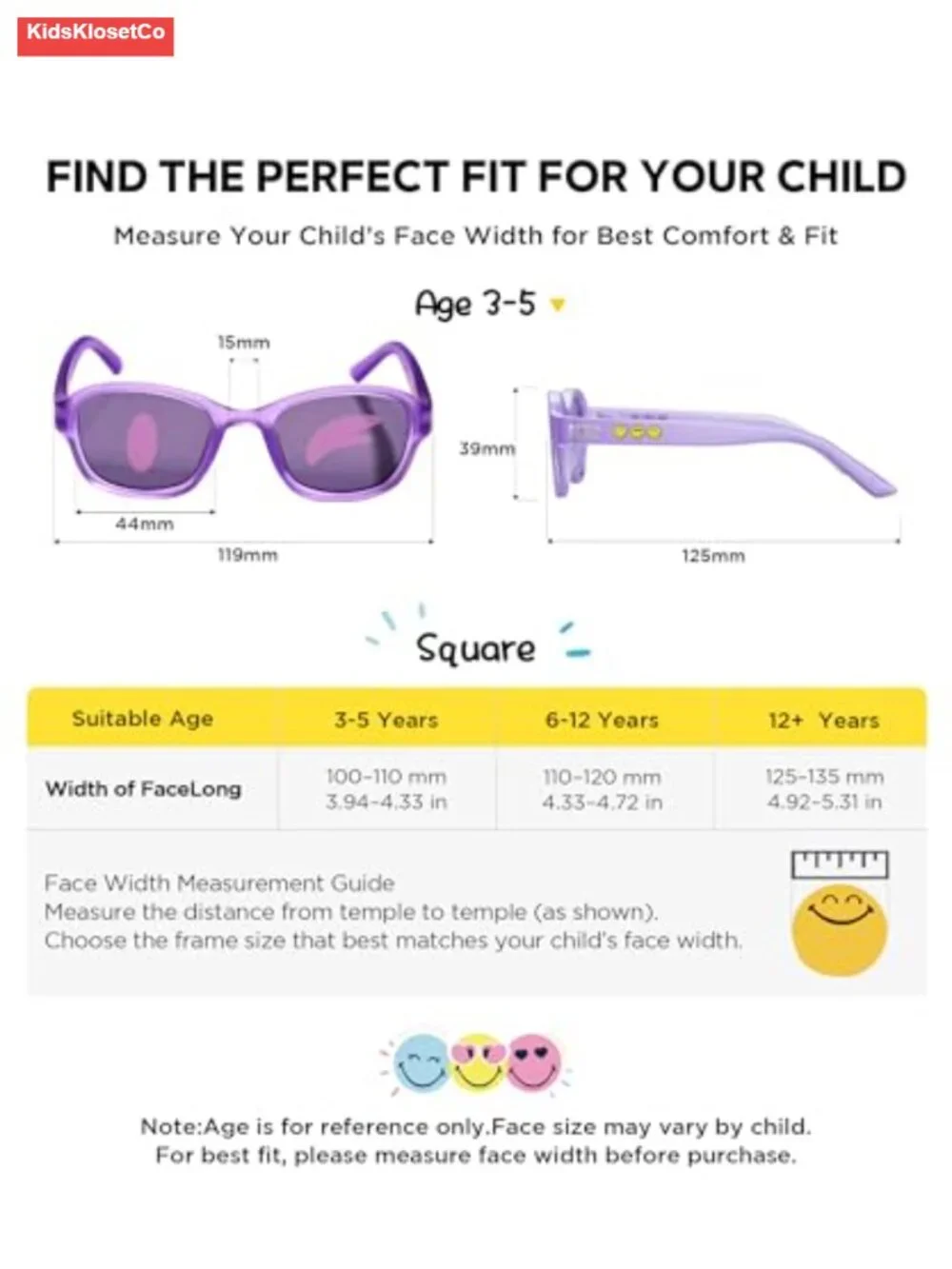 Kids Polarized UV400 Sunglasses Flexible TR90 Frame Shatter-Proof